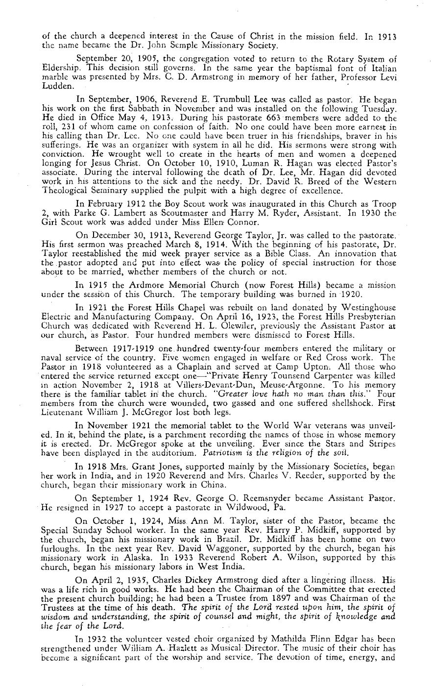 75th Anniversary Program page 1